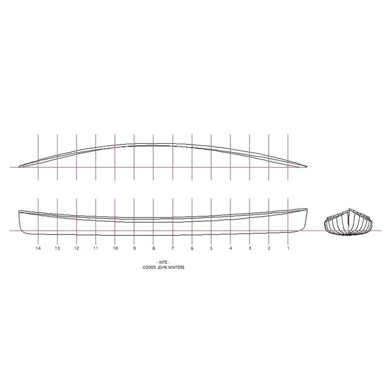 Kite-Style Canoe Template – Printable Digital File 1