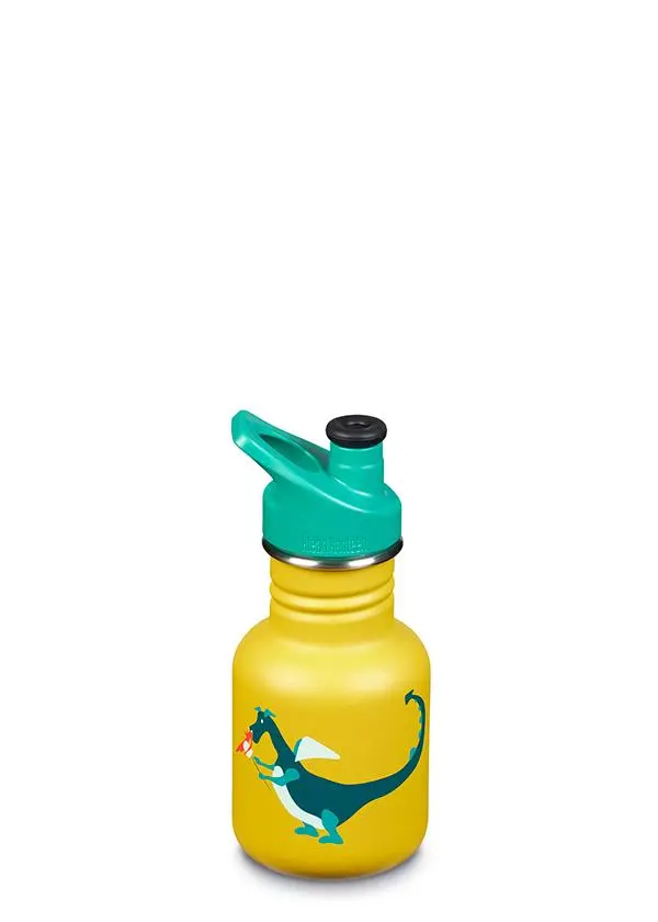 Klean Kanteen Kid Classic Sport Bottle – 355Ml, Dragon Snacks Design 1