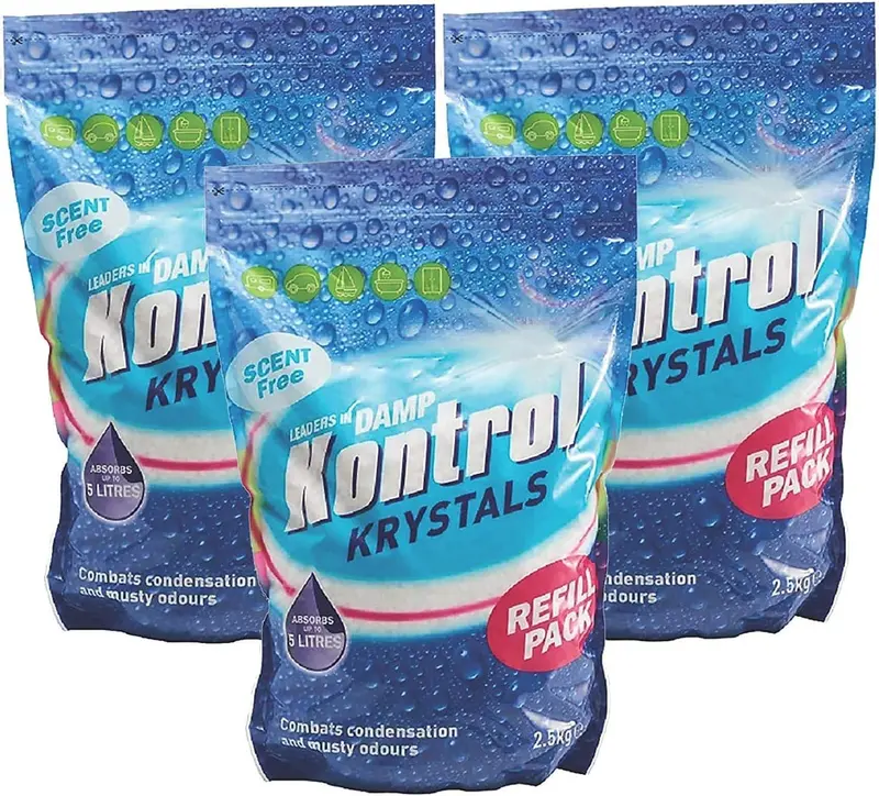 Kontrol Krystals Refill Pack – 3 X 2.5Kg Bags For Caravan & Motorhome Use 1
