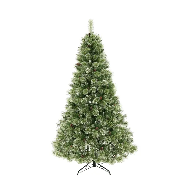 Luxury Pre-Lit Artificial Christmas Tree – Cashmere Pine Blend With Snow-Dusted Branches & Glitter Finish - Nh022513 1