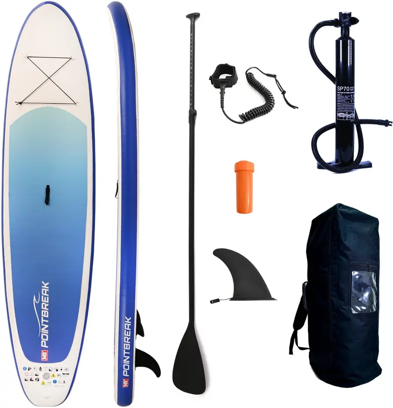 M.Y. 10'6" Blue Inflatable Stand-Up Paddle Board Bundle 1