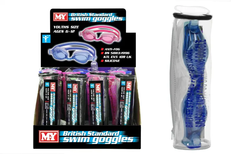 M.Y. Kids’ Anti-Fog Swimming Goggles – Ages 6–12, Bs Certified 1