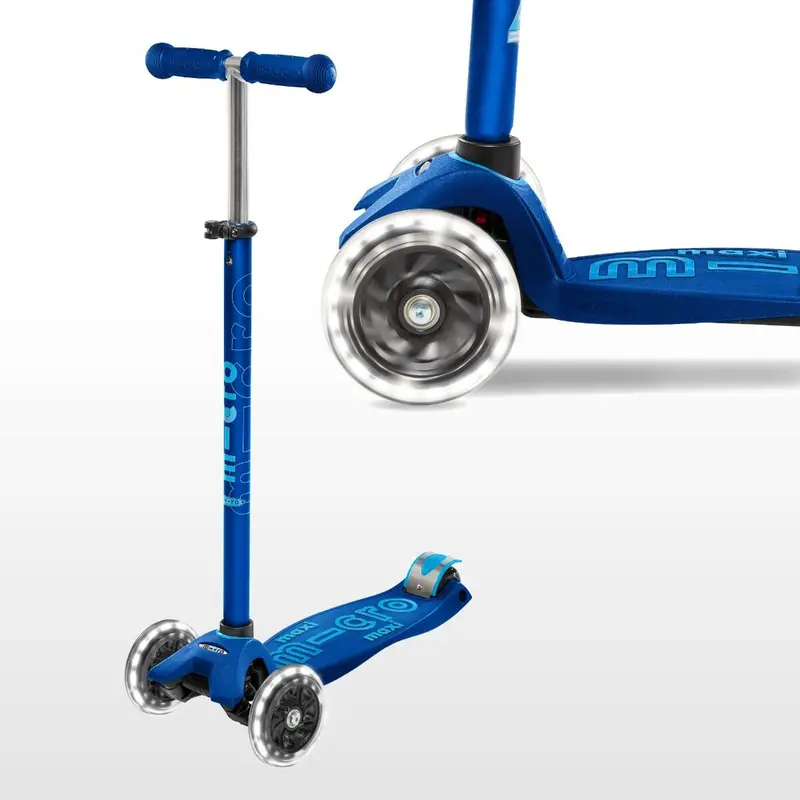 Maxi Micro Led Deluxe Scooter In Blue – Light-Up Ride-On For Kids 1
