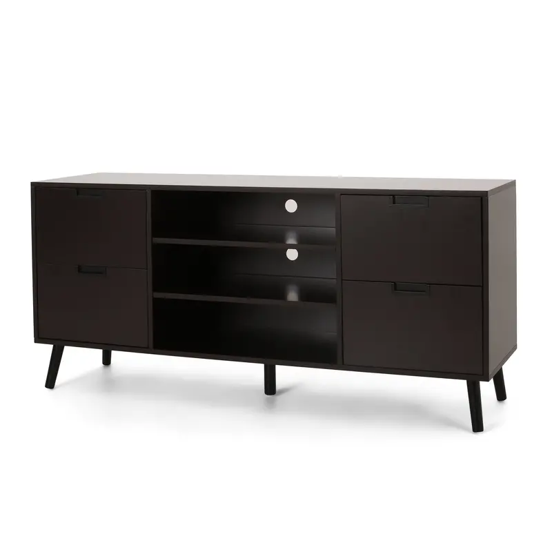 Mid-Century Tv Stand With Concealed Storage Compartments – Nh051413 1