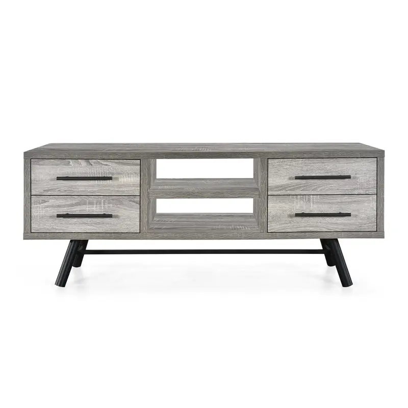 Mid-Century Tv Stand With Concealed Storage Compartments – Nh422313 1