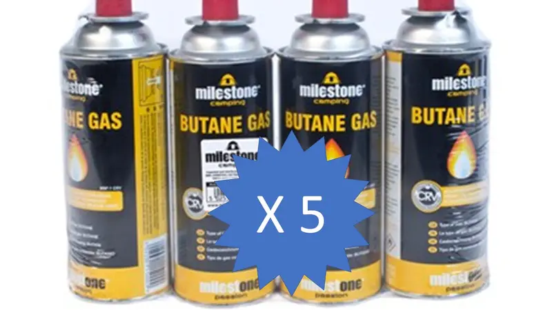 Milestone 220G Propane Gas Canisters – 5-Pack Bundle 1