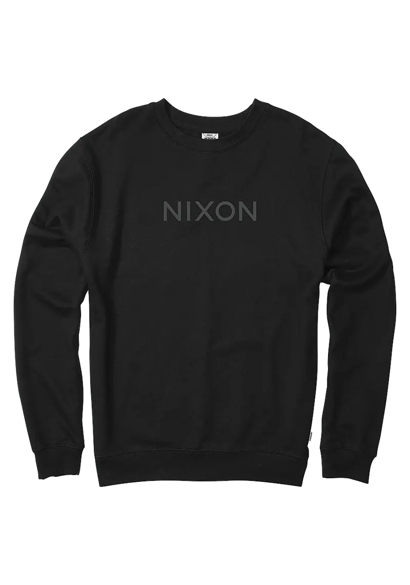Minimalist Wordmark Crewneck Sweatshirt In Black 1