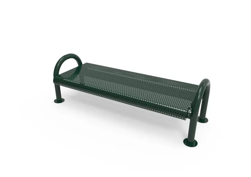 Mod-Style Backless Bench With Perforated Steel Seat 1