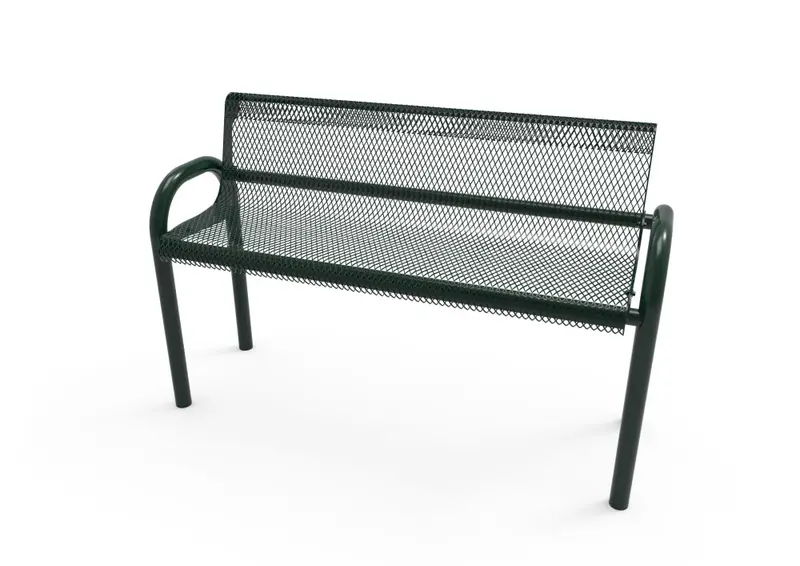 Mod-Style Diamond-Pattern Bench With Supportive Backrest 1