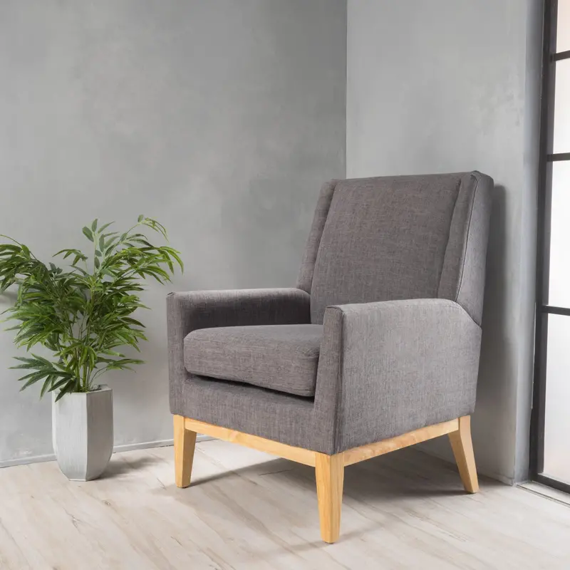 Modern Fabric Accent Chair Inspired By Mid-Century Design - Nh004992 1