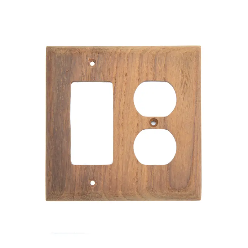 Multi-Function Teak Outlet And Switch Cover Plate 1