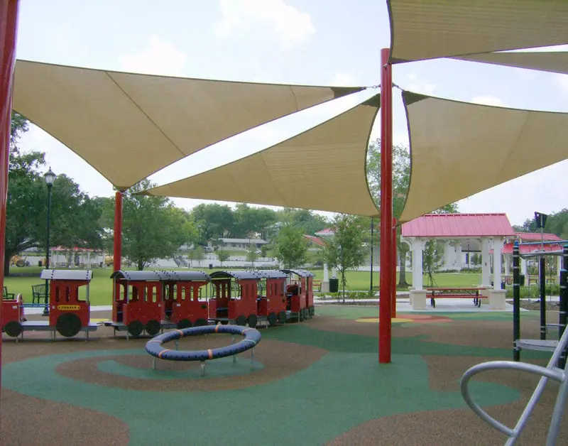 Multi-Sail Square Fabric Shade System For Playgrounds 1