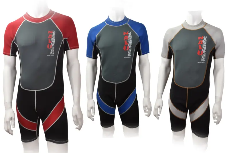 Nalu Kids Shorty Wetsuit – Red, Uv-Resistant Swimwear For Children 1