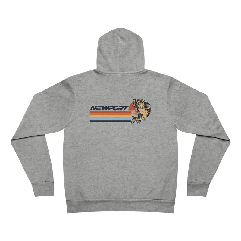 Newport Retro Bass Graphic Fleece Pullover Hoodie 1