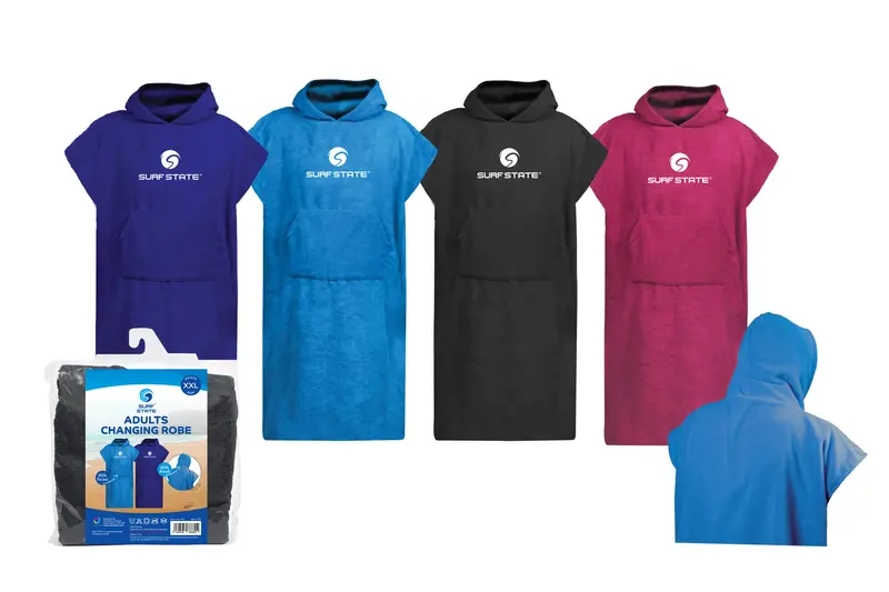 Newquay Adults Changing Robe – Quick-Dry Towel Wrap 1