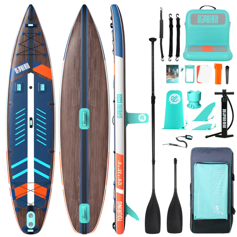Niphean Pro Touring 12'6" Inflatable Paddle Board Package 1