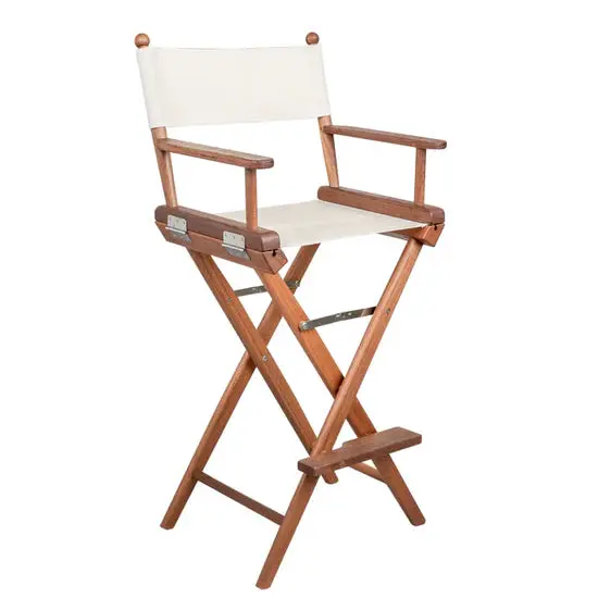 Oiled Captain’S Chair With White Seat Cover – Models 60039 & 60040W 1