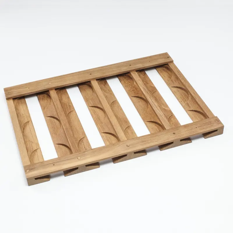 Overhead Teak Wineglass Storage Rack 1