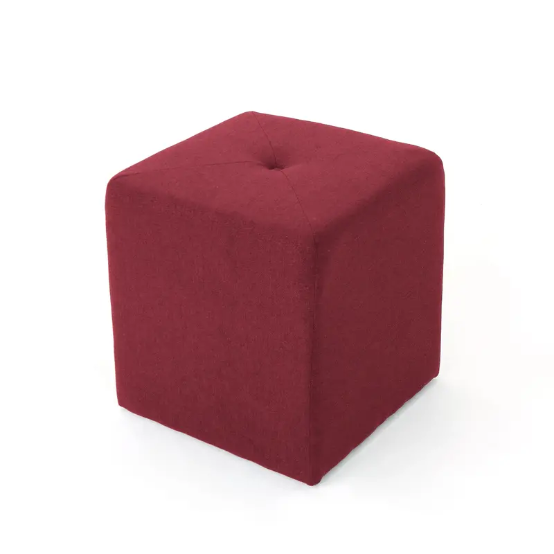 Pantini Button-Tufted Ottoman – Modern Fabric Footstool With Deep-Dimensional Detailing 1