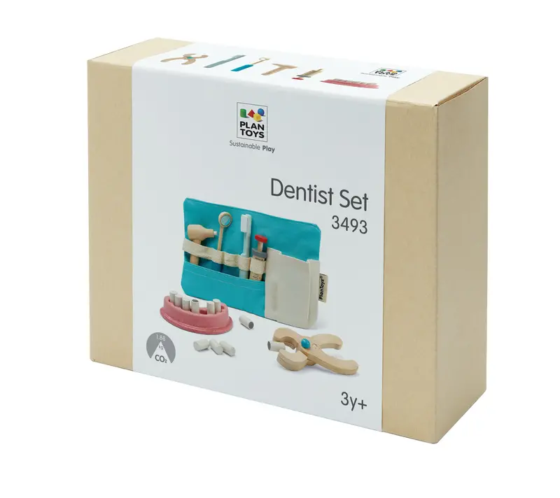 Plantoys Dentist Play Set – Eco-Friendly Wooden Dental Role-Play Kit 1