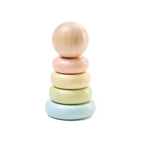 Plantoys First Stacking Ring – Eco-Friendly Pastel-Colored Fine Motor Skill Toy 1