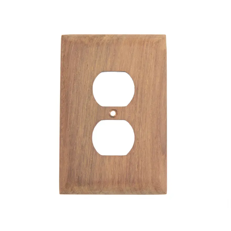 Premium Teak Electrical Outlet Cover 1