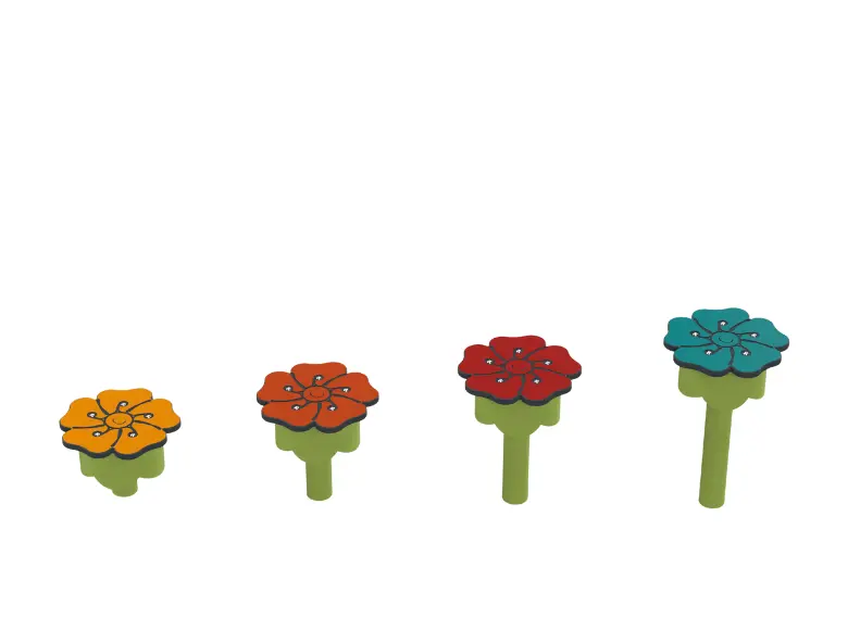 Psagot Playgrounds Hdpe Flower-Shaped Stepping Pods 1