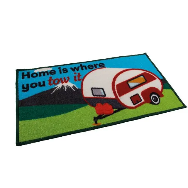 Quest Washable Caravan Mat – ‘Home Is Where You Tow It’ Design 1