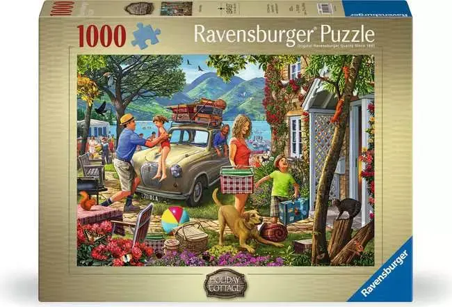 Ravensburger Holiday Cottage 1000-Piece Cozy Scene Jigsaw Puzzle 1
