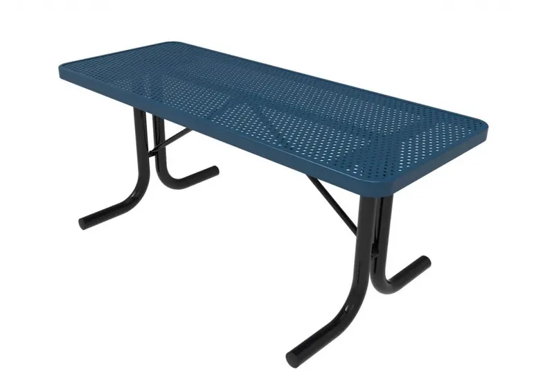 Rectangular Utility Table With Perforated Steel Work Surface 1