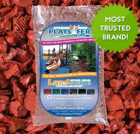 Red Recycled Rubber Mulch For Playground Ground Cover 1