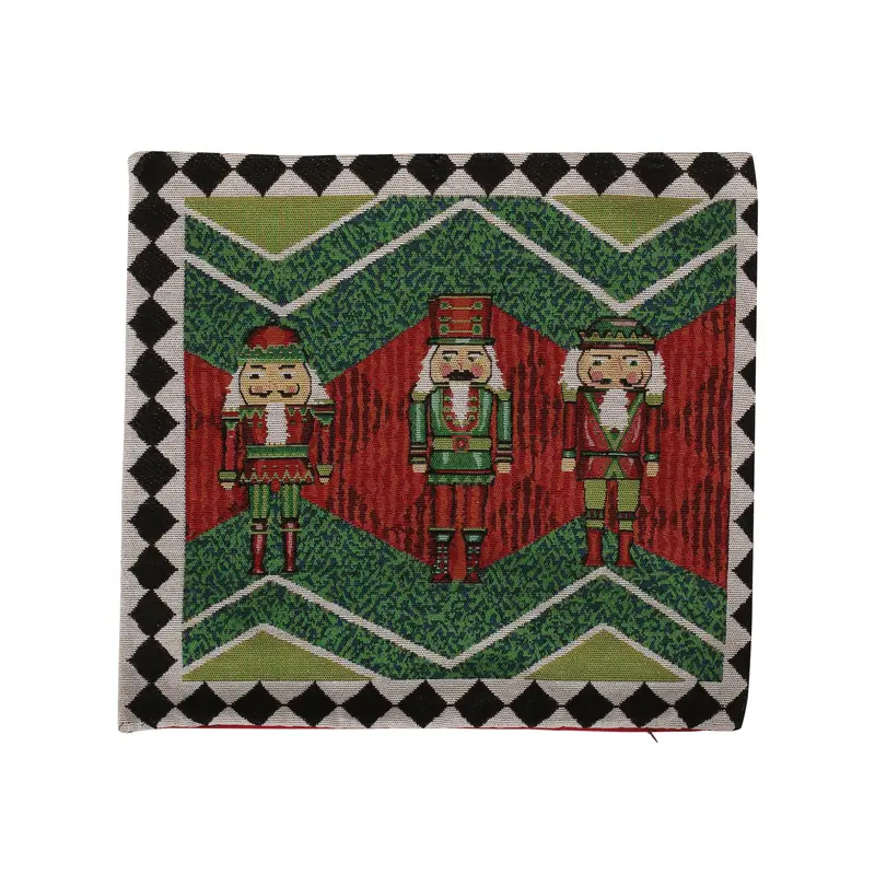 Removable Christmas Throw Pillow Cover – Modern Fabric Design 1
