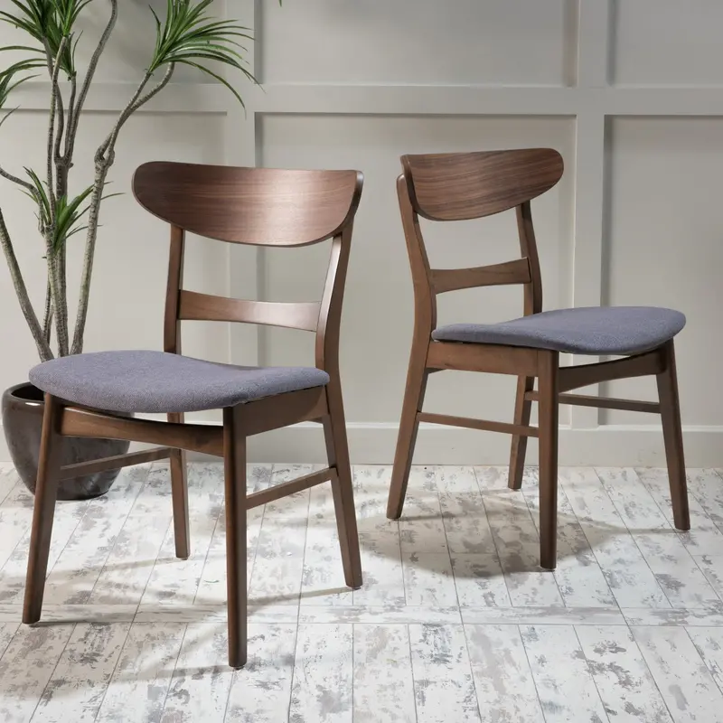 Retro-Inspired Mid-Century Dining Chair Duo - Nh769892 1