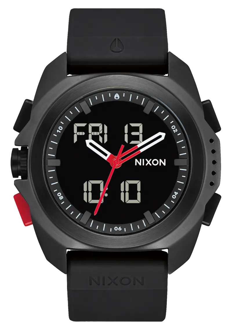 Ripley Watch Band – Black With Dynamic Red Accent 1