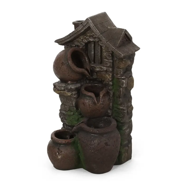 Rustic 4-Tier Jar-Style Outdoor Fountain – Nh620413 1