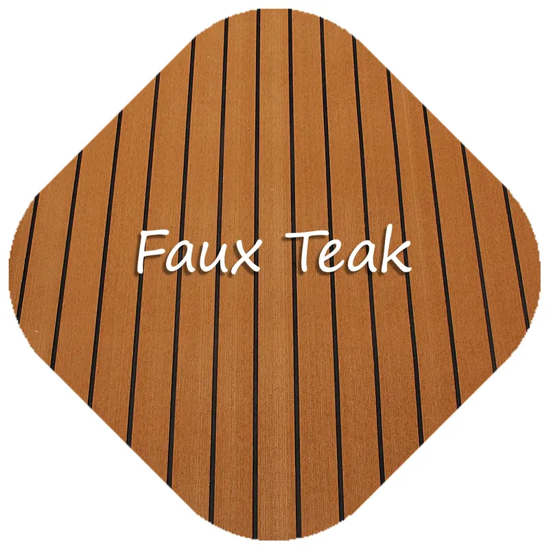 Seadek Helm Pad – 16" × 39", 13 Mm Faux Teak Texture 1