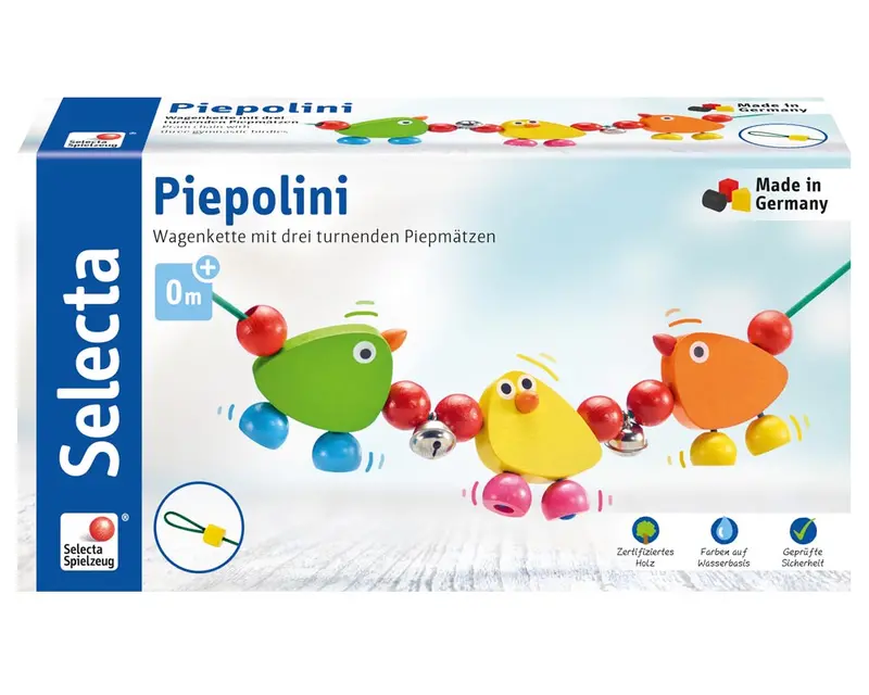 Selecta Piepolini Pram Chain – Soft, Chew-Safe Infant Activity Toy 1