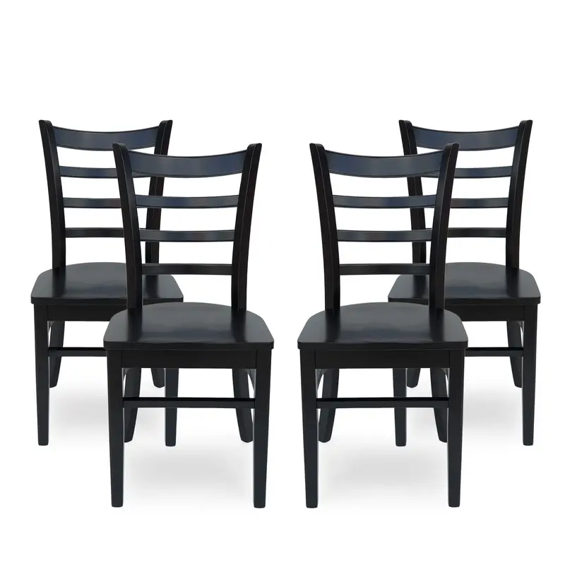 Set Of Four Farmhouse-Style Wooden Dining Chairs - Nh786313 1