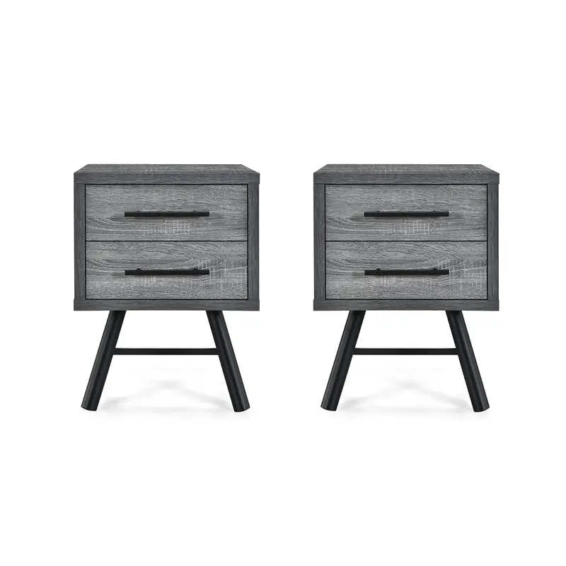 Set Of Two Matching Mid-Century Modern Nightstands – Nh432313 1