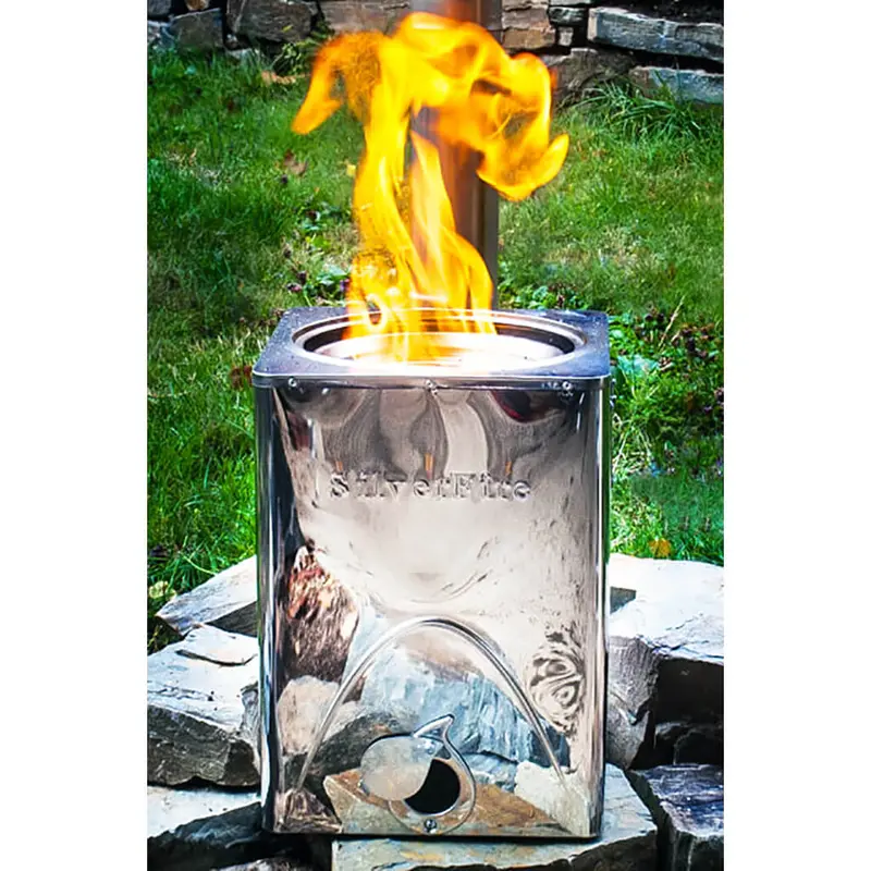 Silverfire Hunter Premium Stainless Steel Wood-Burning Chimney Stove 1