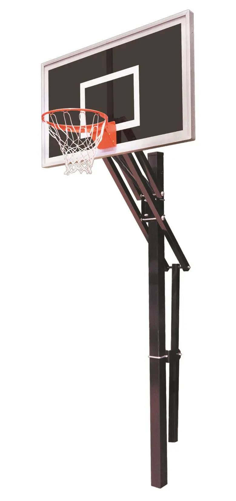 Slam Eclipse In-Ground Adjustable Basketball Hoop – 60" Smoked Glass Backboard 1