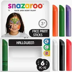 Snazaroo Halloween Face Paint Sticks – 6-Color Set 1