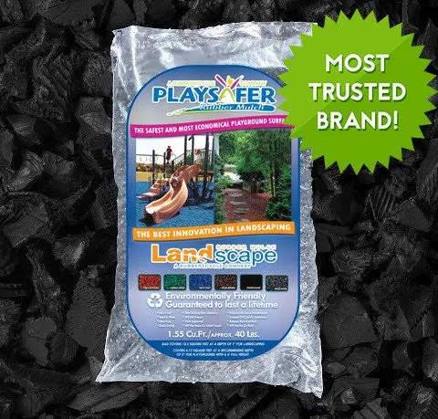 Solid-Dyed Black Rubber Mulch For Play Area Surfacing 1
