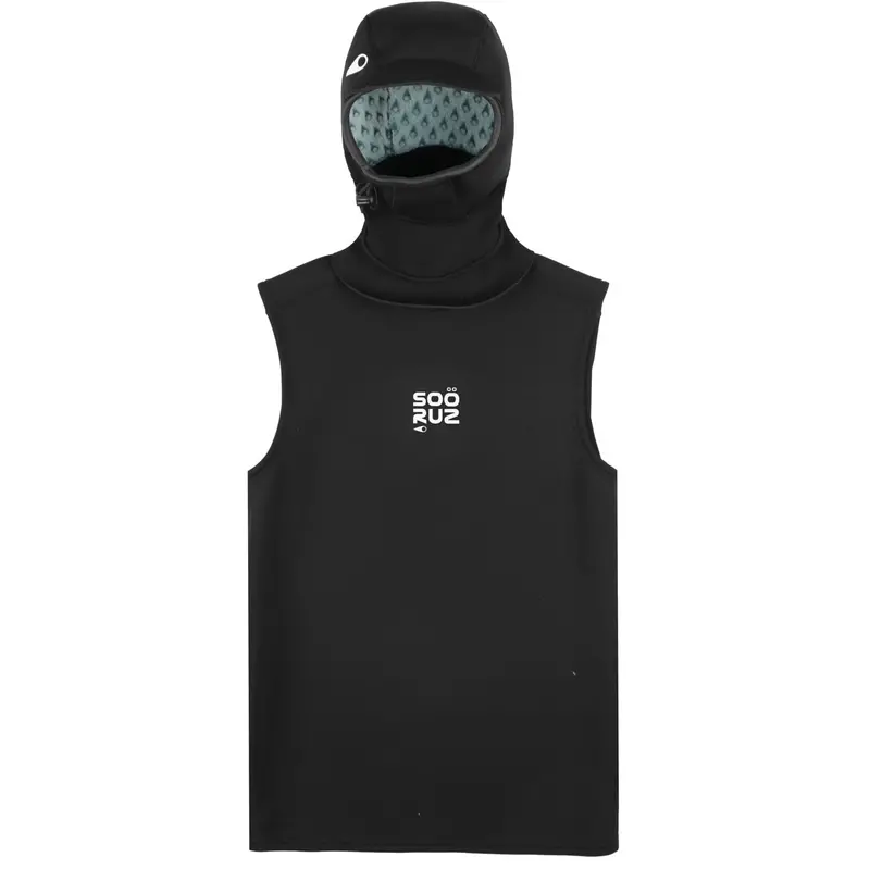 Sooruz Men’S Thermo Hooded Rash Vest – Black 1