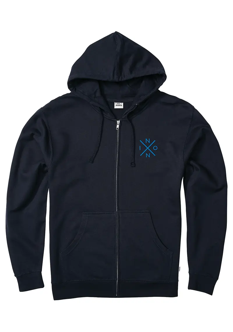 Spot Full-Zip Hoodie In Navy Blue 1
