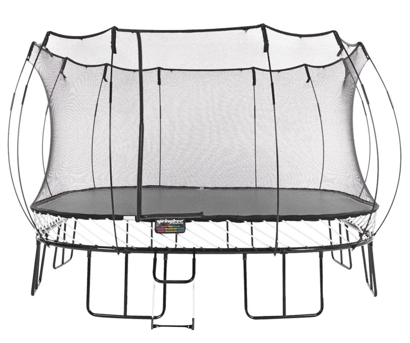 Springfree 13' X 13' Jumbo Square Trampoline – Safe Enclosed Design 1
