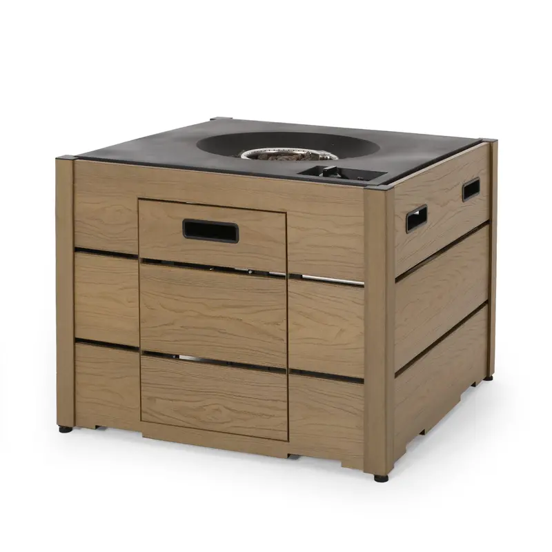 Square Outdoor Fire Pit – 40,000 Btu Efficient Heating Solution 1