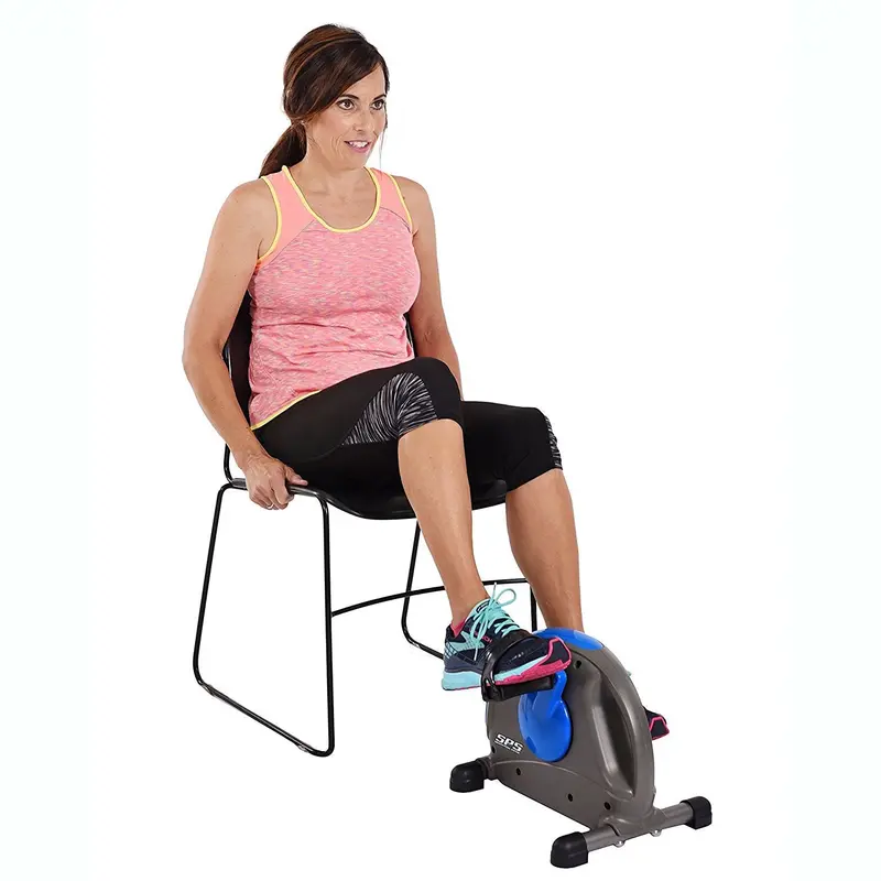 Stamina Compact Mini Exercise Bike – Adjustable Desk Cycle With Quiet Pedal System (Blue) 1