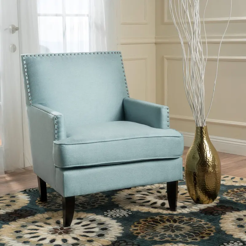 Studded Contemporary Club Armchair With Bold Silhouette - Nh099992 1