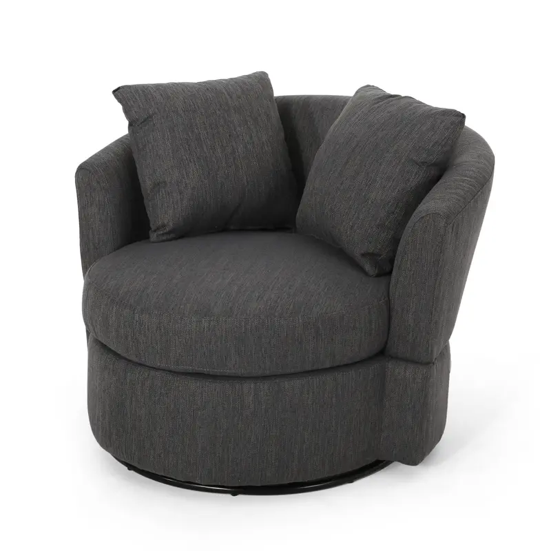 Swivel Club Chair With Plush Upholstery – Modern Lounge Seating – Nh841413 1